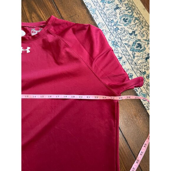 Under Armour Heat Gear Loose Short Sleeve Red Activewear T-Shirt Men's XL - Picture 6 of 7